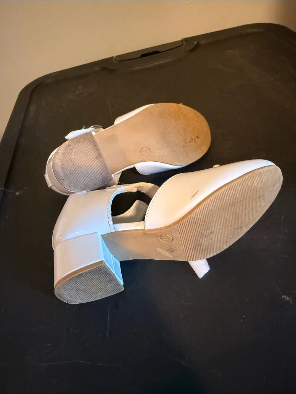 Rachel Shoes White Girls Floral Strap Dress Shoes